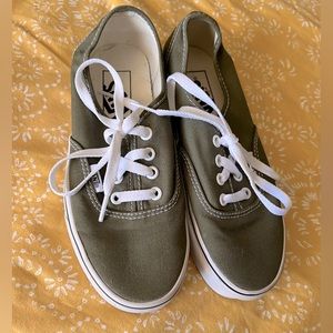 Women’s size 5.5 olive green vans